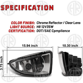 Honda Civic 2004-2005 Fog Lamp Kit Long Lasting OEM Fit & Reliable Safety